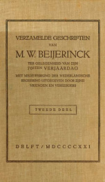 Verzamelde geschriften van M. W. Beijerinck ter gelegenheid van zijn 70sten verjaardag, met medewerking der Nederlandsche regeering uitgegeven door zijne vrienden en vereerders 2_cover