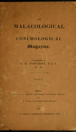 The Malacological and conchological magazine Part 1_cover