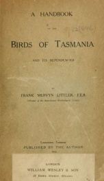 A handbook of the birds of Tasmania and its dependencies_cover