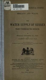The water supply of Sussex, from underground sources_cover