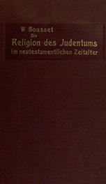 Die Religion des Judentums im neutestamentlichen Zeitalter_cover