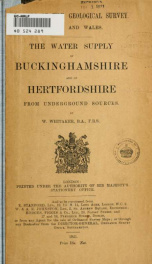 The water supply of Buckinghamshire and of Hertfordshire from underground sources_cover