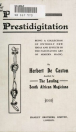 Peerless prestidigitation : being a collection of entirely new ideas and effects in the fascinating art of modern magic_cover