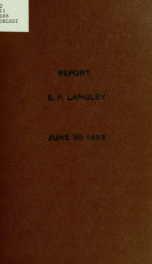 Annual report of the Board of Regents of the Smithsonian Institution 1893 Rpt of S.P. Langley_cover