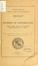 Report of the Division of Entomology : for the year ending December 31, 1905_cover