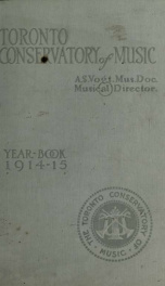 Toronto Conservatory of Music year book 1914-15_cover