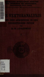 Die Vektoranalysis und ihre Anwendung in der theoretischen Physik 1_cover