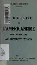 La doctrine de l'américanisme des Puritains au président Wilson_cover