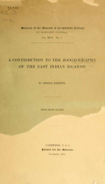 Memoirs of the Museum of Comparative Zoölogy, at Harvard College, Cambridge, Mass 44:no.1_cover