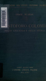 Cristoforo Colombo nella leggenda e nella storia_cover