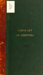 Check list of the Hemiptera (excepting the Aphidid, Aleurodid and Coccid) of America, north of Mexico_cover