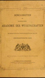 Denkschriften der Kaiserlichen Akademie der Wissenschaften, Mathematisch-Naturwissenschaftliche Classe 81_cover