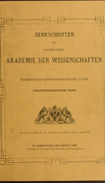 Denkschriften der Kaiserlichen Akademie der Wissenschaften, Mathematisch-Naturwissenschaftliche Classe 72_cover