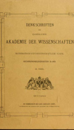 Denkschriften der Kaiserlichen Akademie der Wissenschaften, Mathematisch-Naturwissenschaftliche Classe 66:T.3_cover