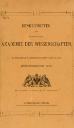 Denkschriften der Kaiserlichen Akademie der Wissenschaften, Mathematisch-Naturwissenschaftliche Classe 61_cover