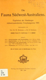 Die Fauna südwest-Australiens. Ergebnisse der Hamburger südwest-australischen Forschungsreise 1905 Bd.2,Lfr.1-4_cover