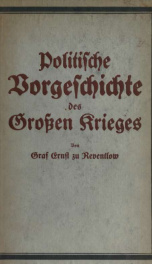 Politische Vorgeschichte des groszeh Krieges_cover