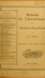 Ergebnisse der in dem Atlantischen Ocean von Mitte Juli bis Anfang November 1889 ausgeführten Plankton-Expedition der Humboldt-Stiftung. Auf Frund von gemeinschaftlichen Untersuchungen einer Reihe von Fach-Forschern Bd.1.B_cover