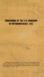 Proceedings of the S-19 workshop in phytonematology, 1957_cover