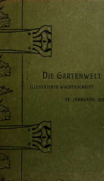 Die Gartenwelt 25, 1921_cover