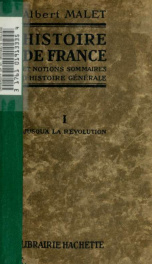 Histoire de France et notions sommaires d'histoire générale .._cover