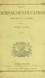 Journal de l'Instruction publique. Journal of Education for the Province of Quebec 04_cover
