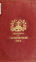Journal de l'Instruction publique. Journal of Education for the Province of Quebec 09_cover