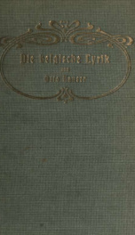 Die belgische Lyrik von 1880-1900, eine Studie und Übersetzungen_cover