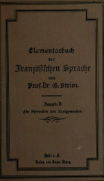 Elementarbuch der französischen Sprache, Ausgabe B_cover