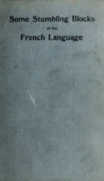 Some stumbling blocks of the French language and the way to avoid them_cover