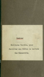 A l'usage des écoles primaires, écritures variées, pour faciliter aux élèves la lecture des manuscrits_cover