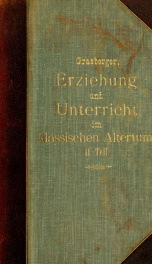 Erziehung und Unterricht in klassischen Alterthum 2_cover