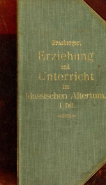 Erziehung und Unterricht in klassischen Alterthum 1_cover