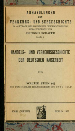 Handels- und Verkehrsgeschichte der deutschen Kaiserzeit_cover