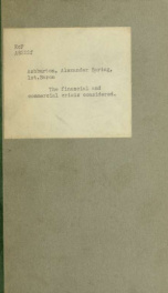 The financial and commercial crisis considered_cover