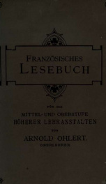 Französisches Lesebuch für die Mittelund Oberstufe höherer Lehranstalten_cover