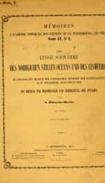 Über einige schwämme des nördlichen stillen oceans und des eismeeres, welche im Zoologischen Museum der Kaiserlichen Akademie der Wissenschaften in St. Petersburg aufgestellt sind. Ein beitrag zur morphologie und verbreitung der spongien_cover