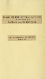 Essays in the natural sciences in honor of Captain Allan Hancock, on occasion of his birthday, July 26, 1955_cover