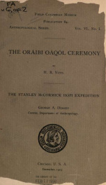 The Oráibi Oáqöl ceremony Vol. 6, No. 1_cover