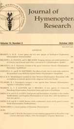 Journal of Hymenoptera research_cover