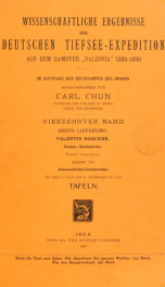 Wissenschaftliche Ergebnisse der Deutschen Tiefsee-Expedition auf dem Dampfer "Valdivia" 1898-1899 14, L. 1, Tafeln_cover