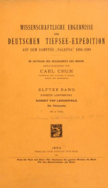 Wissenschaftliche Ergebnisse der Deutschen Tiefsee-Expedition auf dem Dampfer "Valdivia" 1898-1899 11,L.2_cover