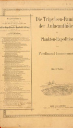 Ergebnisse der in dem Atlantischen Ocean von Mitte Juli bis Anfang November 1889 ausgeführten Plankton-Expedition der Humboldt-Stiftung. Auf Frund von gemeinschaftlichen Untersuchungen einer Reihe von Fach-Forschern Bd.3.L.h_cover