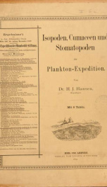 Ergebnisse der in dem Atlantischen Ocean von Mitte Juli bis Anfang November 1889 ausgeführten Plankton-Expedition der Humboldt-Stiftung. Auf Frund von gemeinschaftlichen Untersuchungen einer Reihe von Fach-Forschern Bd.2.G.c_cover