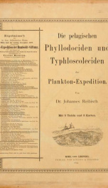 Ergebnisse der in dem Atlantischen Ocean von Mitte Juli bis Anfang November 1889 ausgeführten Plankton-Expedition der Humboldt-Stiftung. Auf Frund von gemeinschaftlichen Untersuchungen einer Reihe von Fach-Forschern Bd.2.H.c_cover