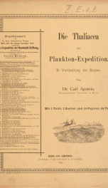 Ergebnisse der in dem Atlantischen Ocean von Mitte Juli bis Anfang November 1889 ausgeführten Plankton-Expedition der Humboldt-Stiftung. Auf Frund von gemeinschaftlichen Untersuchungen einer Reihe von Fach-Forschern Bd.2.E.a.B_cover