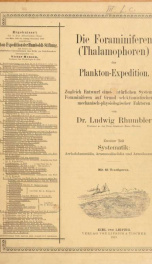 Ergebnisse der in dem Atlantischen Ocean von Mitte Juli bis Anfang November 1889 ausgeführten Plankton-Expedition der Humboldt-Stiftung. Auf Frund von gemeinschaftlichen Untersuchungen einer Reihe von Fach-Forschern Bd.3.L.c._cover