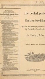 Ergebnisse der in dem Atlantischen Ocean von Mitte Juli bis Anfang November 1889 ausgeführten Plankton-Expedition der Humboldt-Stiftung. Auf Frund von gemeinschaftlichen Untersuchungen einer Reihe von Fach-Forschern Bd.2.F.a, Atlas_cover