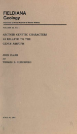 Arctoid genetic characters as related to the genus Parictis Fieldiana, Geology, Vol.26, No.1_cover