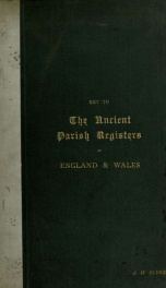 Key to the ancient parish registers of England & Wales_cover